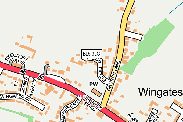 BL5 3LG map - OS OpenMap – Local (Ordnance Survey)