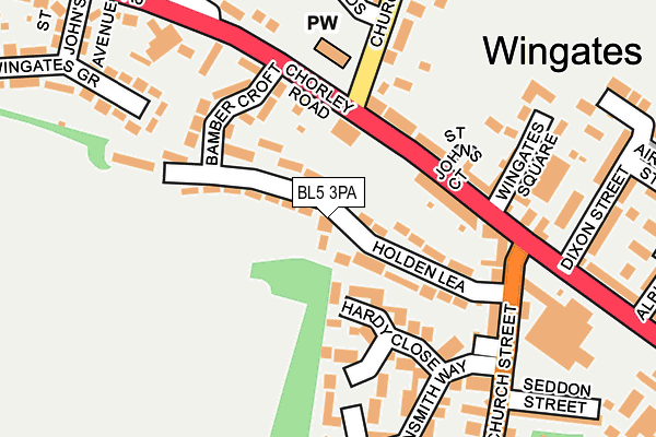 BL5 3PA map - OS OpenMap – Local (Ordnance Survey)