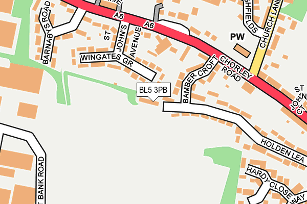 BL5 3PB map - OS OpenMap – Local (Ordnance Survey)