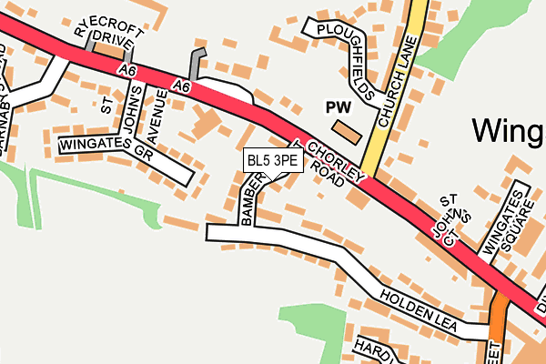 BL5 3PE map - OS OpenMap – Local (Ordnance Survey)