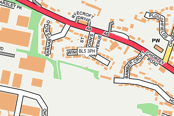 BL5 3PH map - OS OpenMap – Local (Ordnance Survey)