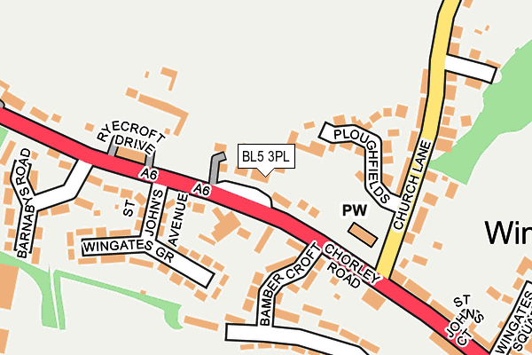 BL5 3PL map - OS OpenMap – Local (Ordnance Survey)