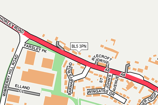 BL5 3PN map - OS OpenMap – Local (Ordnance Survey)