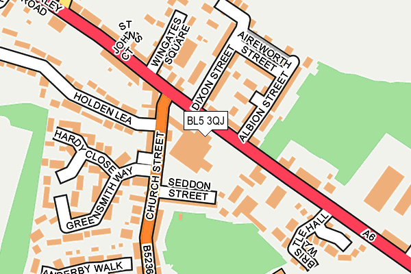 BL5 3QJ map - OS OpenMap – Local (Ordnance Survey)