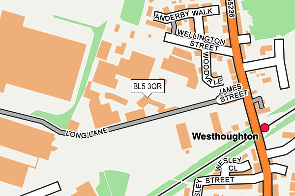 Map of WESTHOUGHTON TYRES LTD at local scale