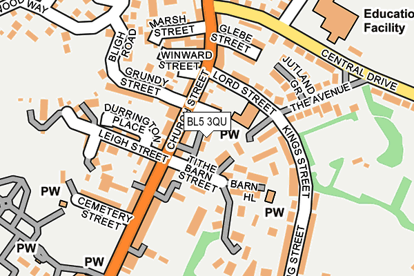 BL5 3QU map - OS OpenMap – Local (Ordnance Survey)