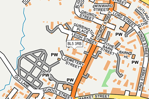 BL5 3RB map - OS OpenMap – Local (Ordnance Survey)