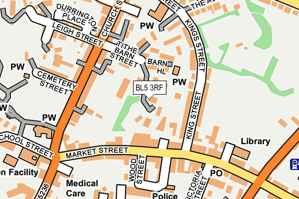 BL5 3RF map - OS OpenMap – Local (Ordnance Survey)