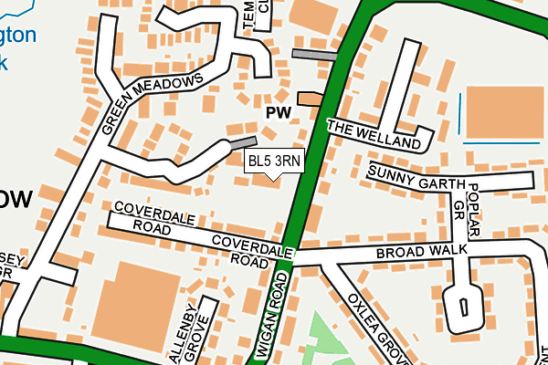 BL5 3RN map - OS OpenMap – Local (Ordnance Survey)