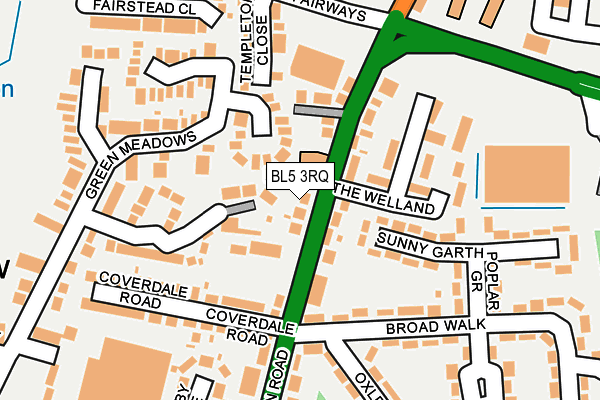 BL5 3RQ map - OS OpenMap – Local (Ordnance Survey)