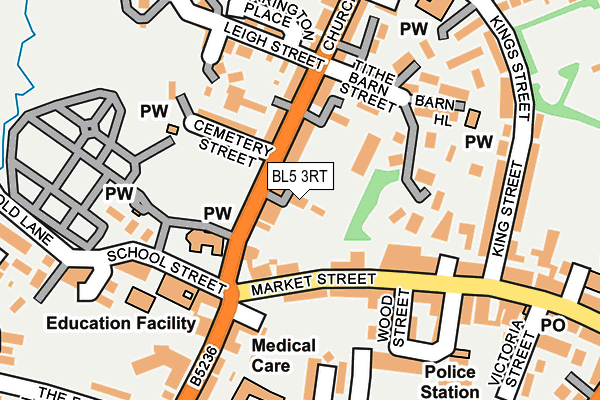 BL5 3RT map - OS OpenMap – Local (Ordnance Survey)