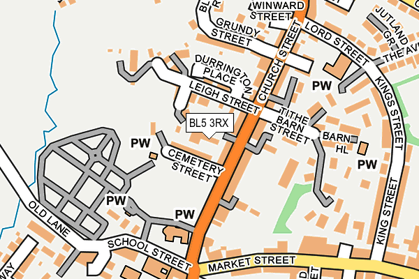 BL5 3RX map - OS OpenMap – Local (Ordnance Survey)