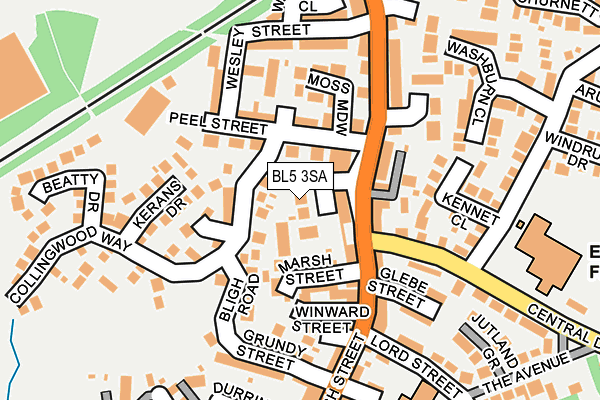 BL5 3SA map - OS OpenMap – Local (Ordnance Survey)