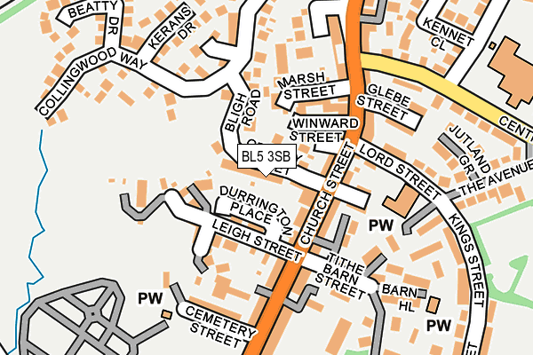 BL5 3SB map - OS OpenMap – Local (Ordnance Survey)