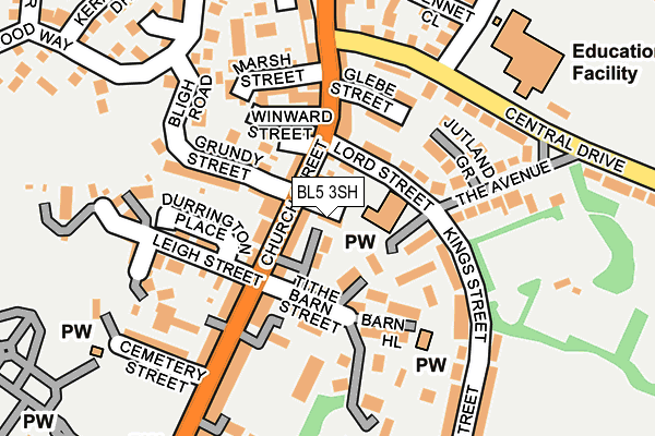 BL5 3SH map - OS OpenMap – Local (Ordnance Survey)