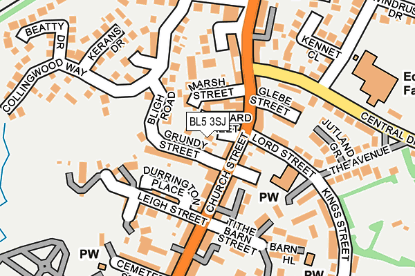 BL5 3SJ map - OS OpenMap – Local (Ordnance Survey)
