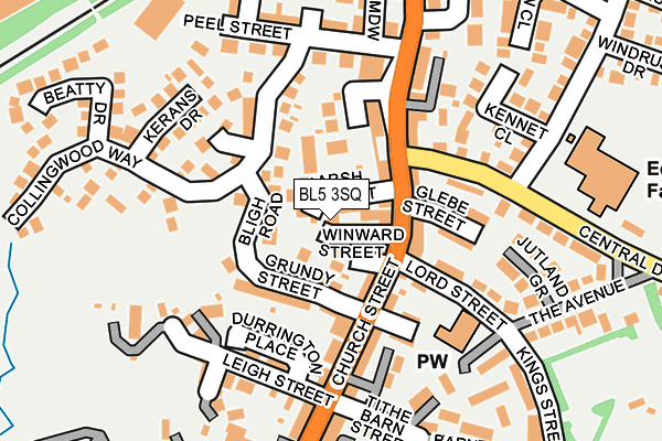 BL5 3SQ map - OS OpenMap – Local (Ordnance Survey)