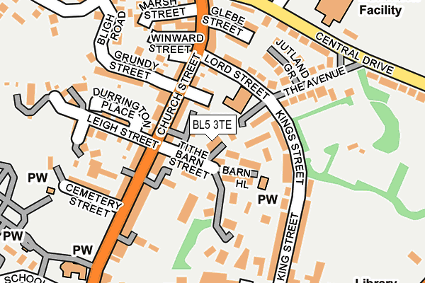 BL5 3TE map - OS OpenMap – Local (Ordnance Survey)