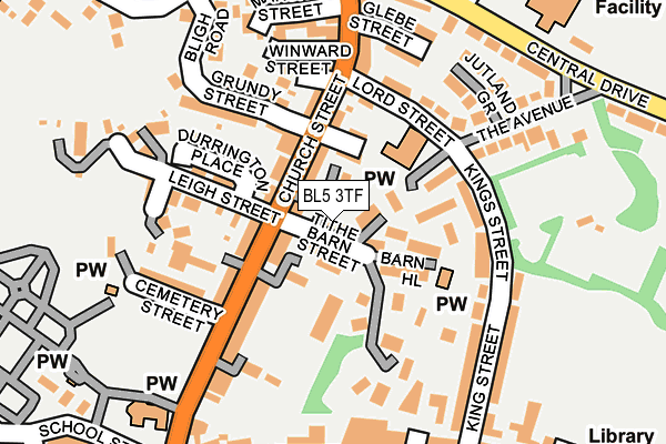 BL5 3TF map - OS OpenMap – Local (Ordnance Survey)