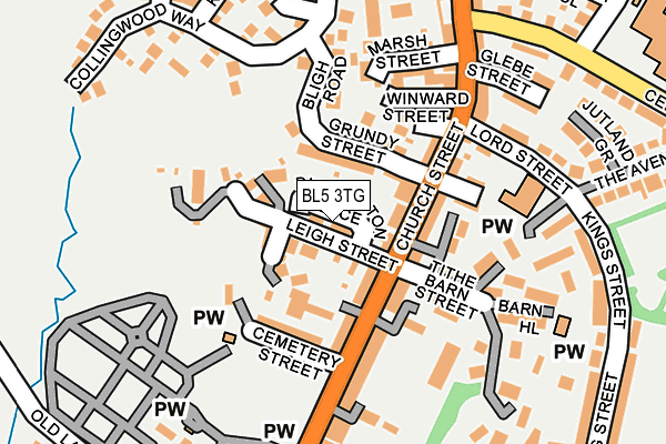 BL5 3TG map - OS OpenMap – Local (Ordnance Survey)