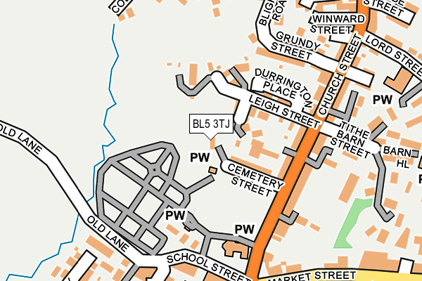 BL5 3TJ map - OS OpenMap – Local (Ordnance Survey)