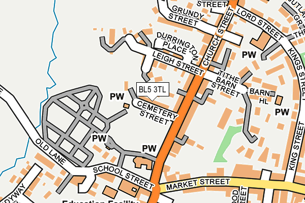 BL5 3TL map - OS OpenMap – Local (Ordnance Survey)
