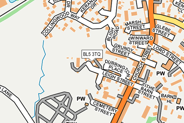 BL5 3TQ map - OS OpenMap – Local (Ordnance Survey)