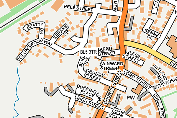 BL5 3TR map - OS OpenMap – Local (Ordnance Survey)