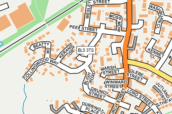 BL5 3TS map - OS OpenMap – Local (Ordnance Survey)