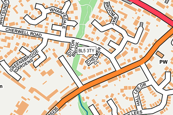 BL5 3TY map - OS OpenMap – Local (Ordnance Survey)