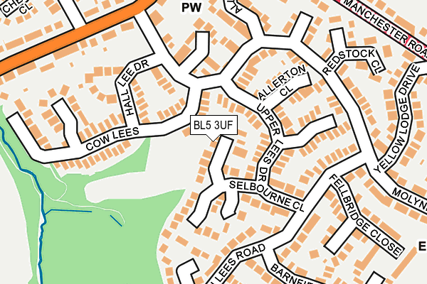 BL5 3UF map - OS OpenMap – Local (Ordnance Survey)
