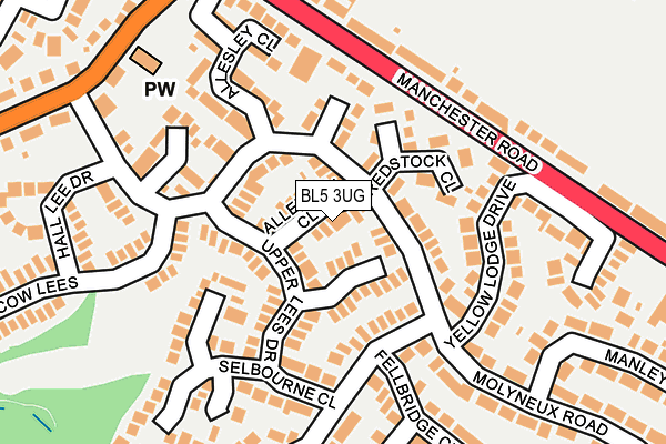 BL5 3UG map - OS OpenMap – Local (Ordnance Survey)