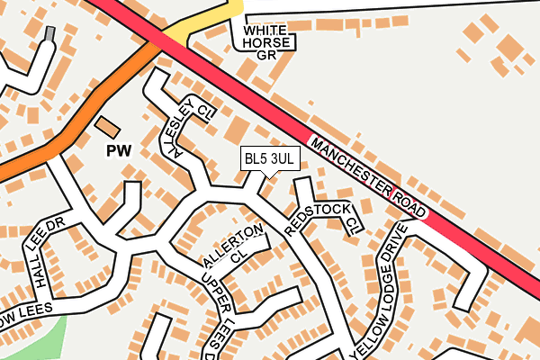 BL5 3UL map - OS OpenMap – Local (Ordnance Survey)