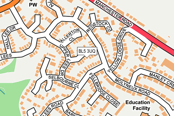 BL5 3UQ map - OS OpenMap – Local (Ordnance Survey)