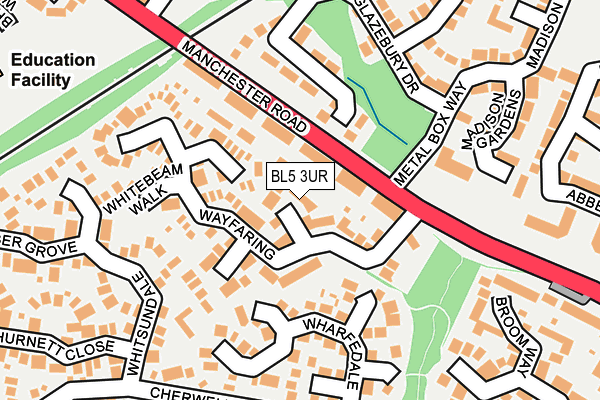 BL5 3UR map - OS OpenMap – Local (Ordnance Survey)