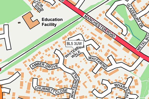 BL5 3UW map - OS OpenMap – Local (Ordnance Survey)