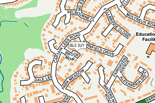 BL5 3UY map - OS OpenMap – Local (Ordnance Survey)