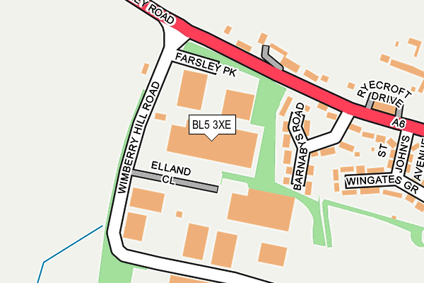BL5 3XE map - OS OpenMap – Local (Ordnance Survey)
