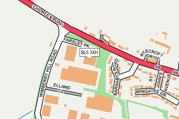 BL5 3XH map - OS OpenMap – Local (Ordnance Survey)