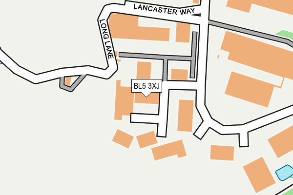 BL5 3XJ map - OS OpenMap – Local (Ordnance Survey)