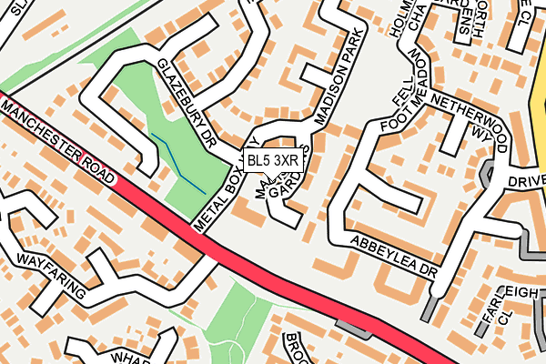 BL5 3XR map - OS OpenMap – Local (Ordnance Survey)