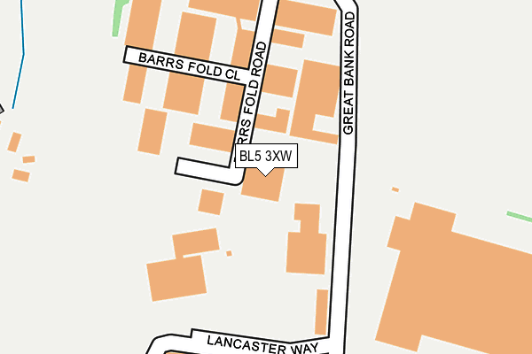 BL5 3XW map - OS OpenMap – Local (Ordnance Survey)