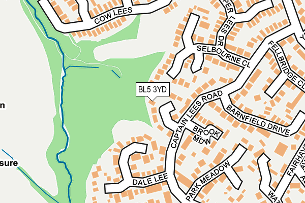 BL5 3YD map - OS OpenMap – Local (Ordnance Survey)