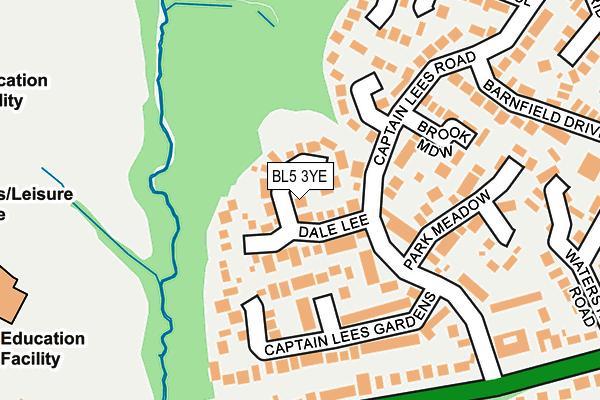 BL5 3YE map - OS OpenMap – Local (Ordnance Survey)