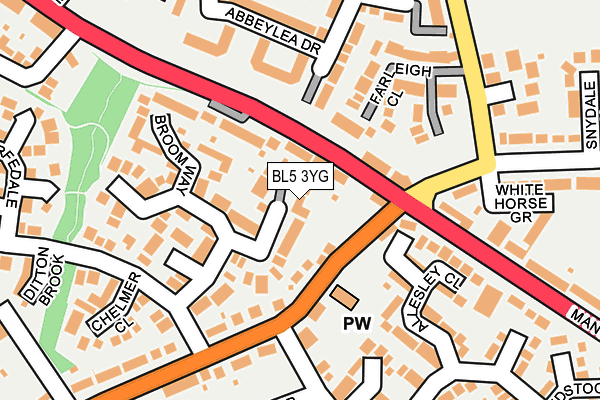 BL5 3YG map - OS OpenMap – Local (Ordnance Survey)