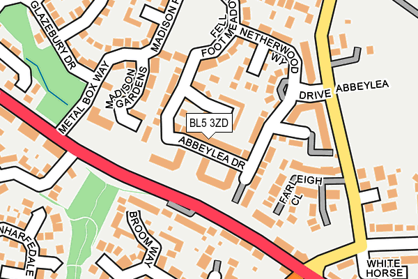 BL5 3ZD map - OS OpenMap – Local (Ordnance Survey)