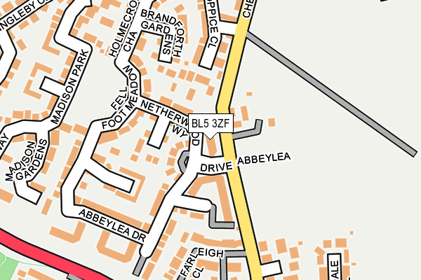 BL5 3ZF map - OS OpenMap – Local (Ordnance Survey)