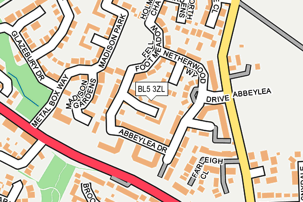 BL5 3ZL map - OS OpenMap – Local (Ordnance Survey)