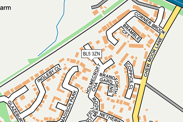 BL5 3ZN map - OS OpenMap – Local (Ordnance Survey)