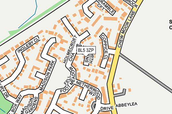 BL5 3ZP map - OS OpenMap – Local (Ordnance Survey)